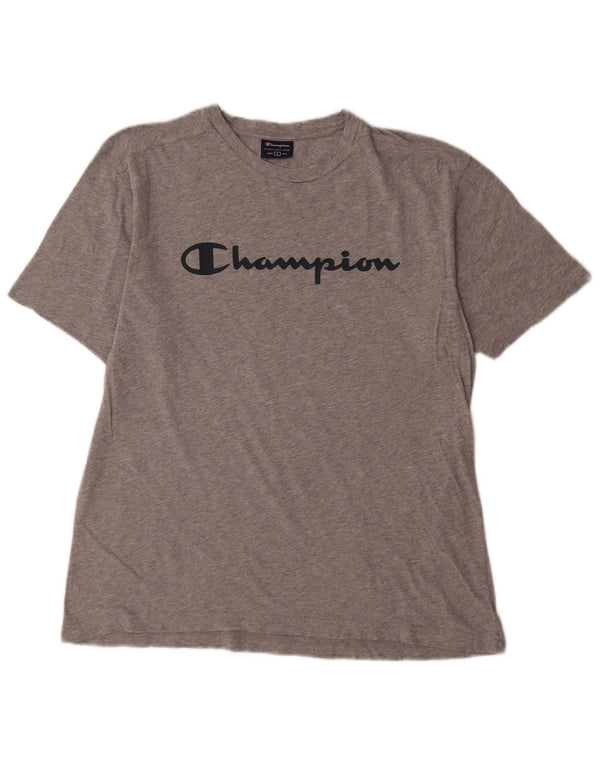 Champion Womens Graphic T-Shirt Top UK 16 Large Grey Flecked