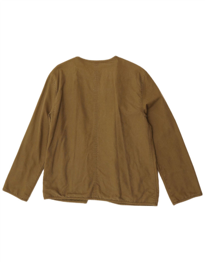 Orvis Womens Open Blazer Jacket US 10/12 Medium Khaki Viscose