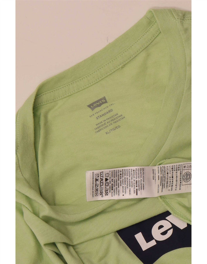 Levi's Mens Standard Graphic T-Shirt Top XL Green Polyester