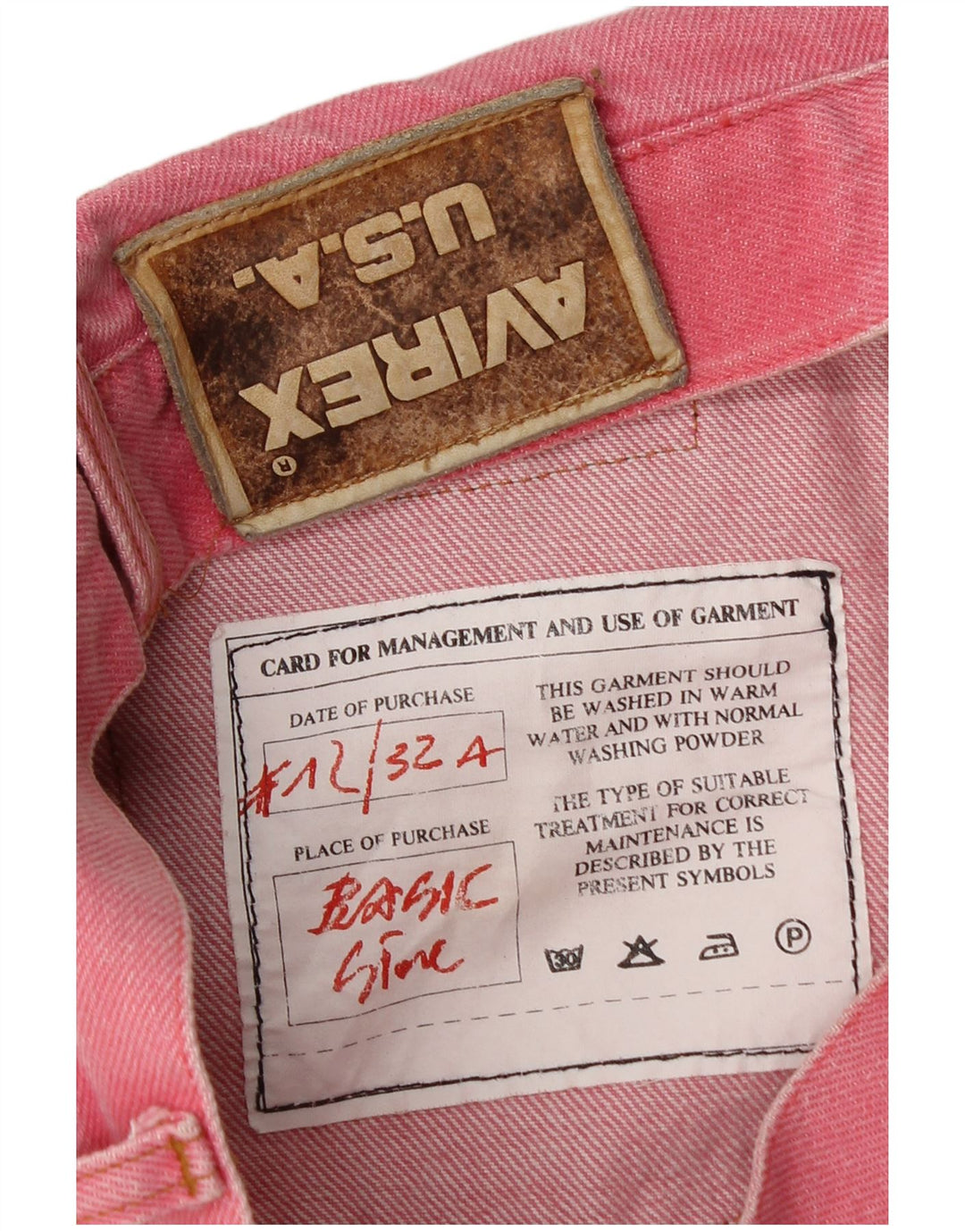 Avirex Mens Tapered Jeans W32 L33 Pink
