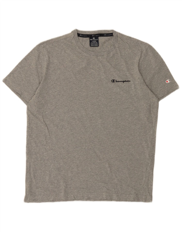 Champion Mens T-Shirt Top Large Grey Flecked