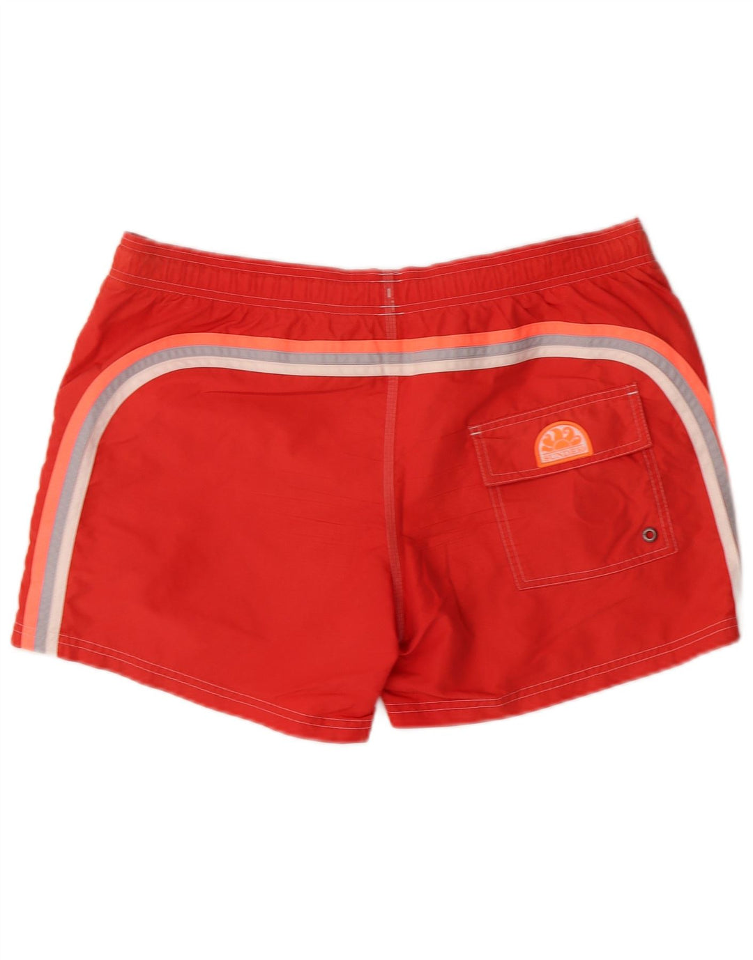 Sundek Mens Graphic Swimming Shorts Large Red Nylon