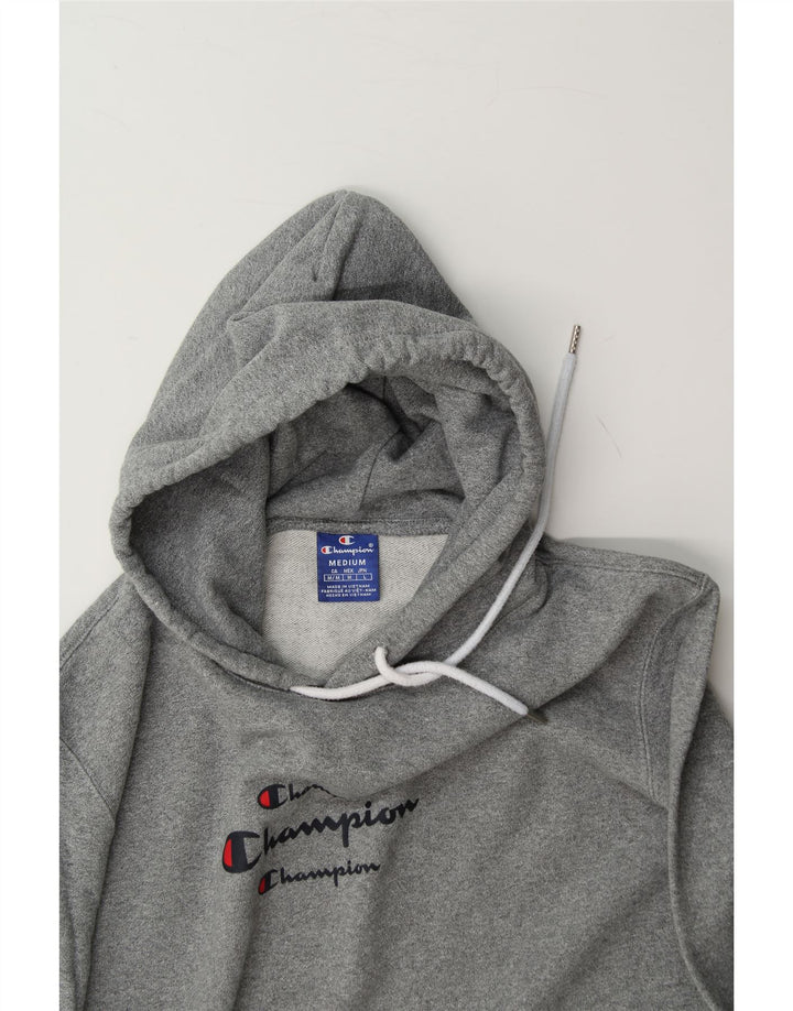 CHAMPION Mens Graphic Hoodie Jumper Medium Grey Cotton Vintage Champion and Second-Hand Champion from Messina Hembry 