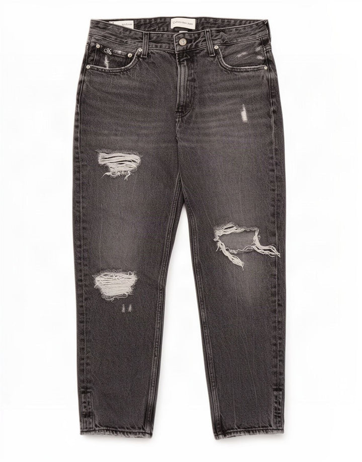 Calvin Klein Mens Distressed Slim Jeans W31 L27 Grey