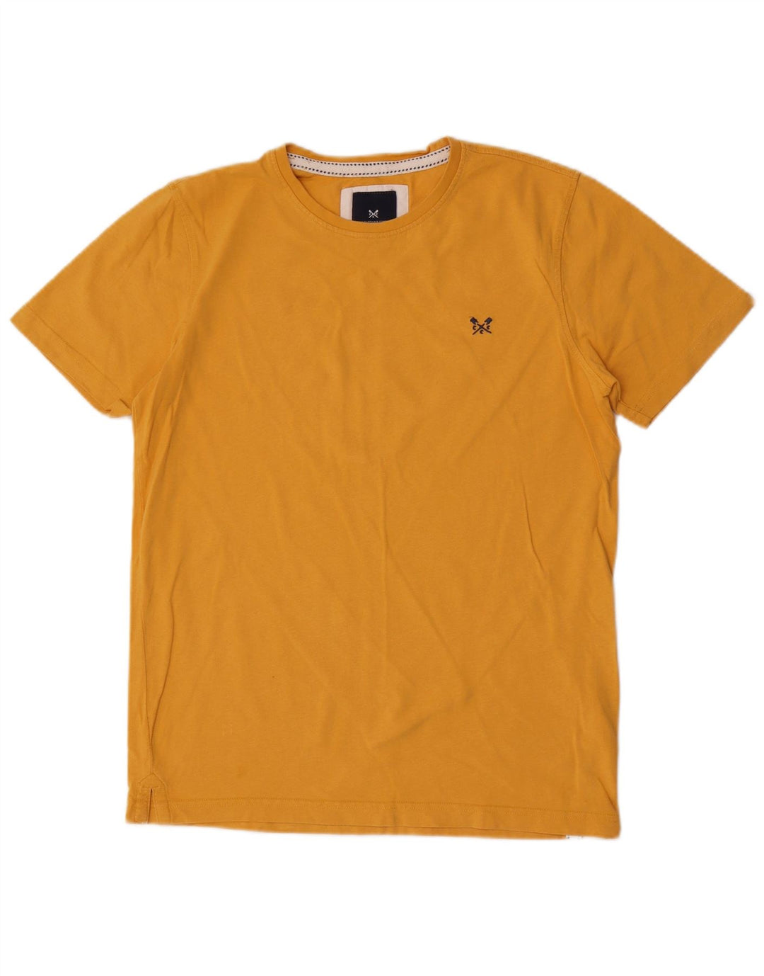 CREW CLOTHING Mens T-Shirt Top Medium Yellow Cotton