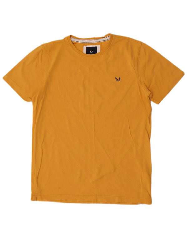 CREW CLOTHING Mens T-Shirt Top Medium Yellow Cotton