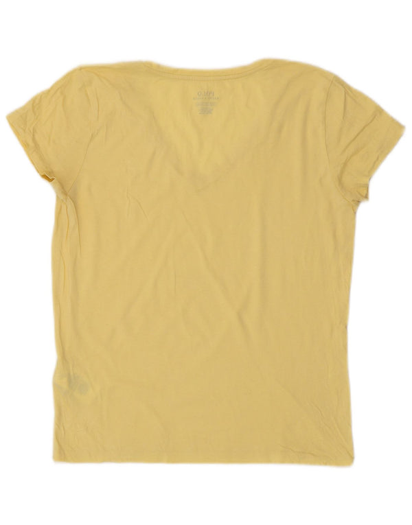Polo Ralph Lauren Womens T-Shirt Top UK 10 Small Yellow Cotton