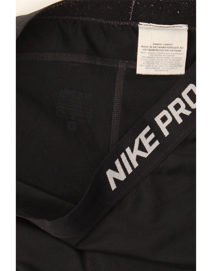 NIKE Womens Graphic Sport Shorts UK 12 Medium  Black Polyester Vintage Nike and Second-Hand Nike from Messina Hembry 