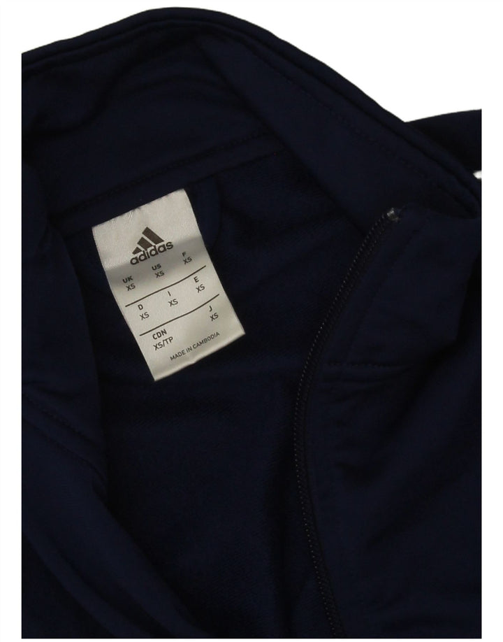 Adidas Mens Tracksuit Top Jacket XS Navy Blue Polyester