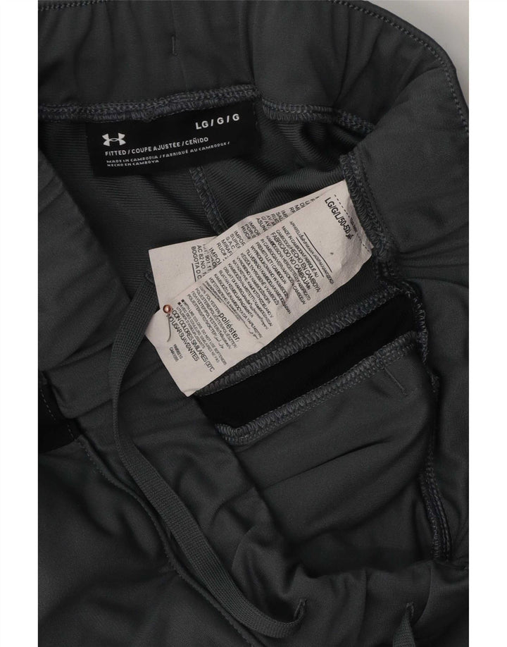 Under Armour Mens Tracksuit Trousers Large Grey Colourblock Polyester