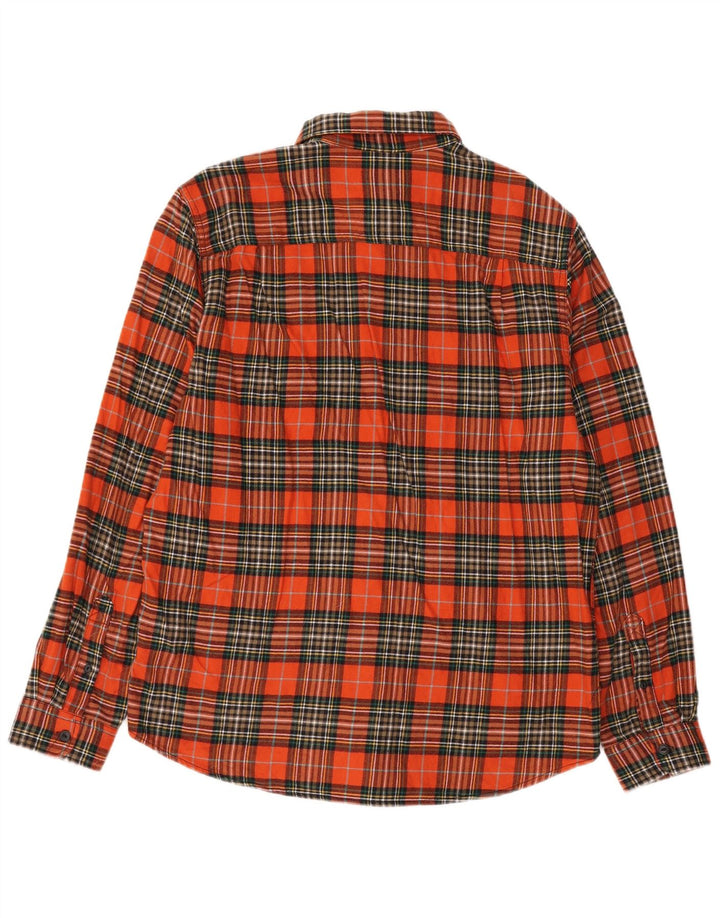 C&A Mens Flannel Shirt Large Red Check Cotton