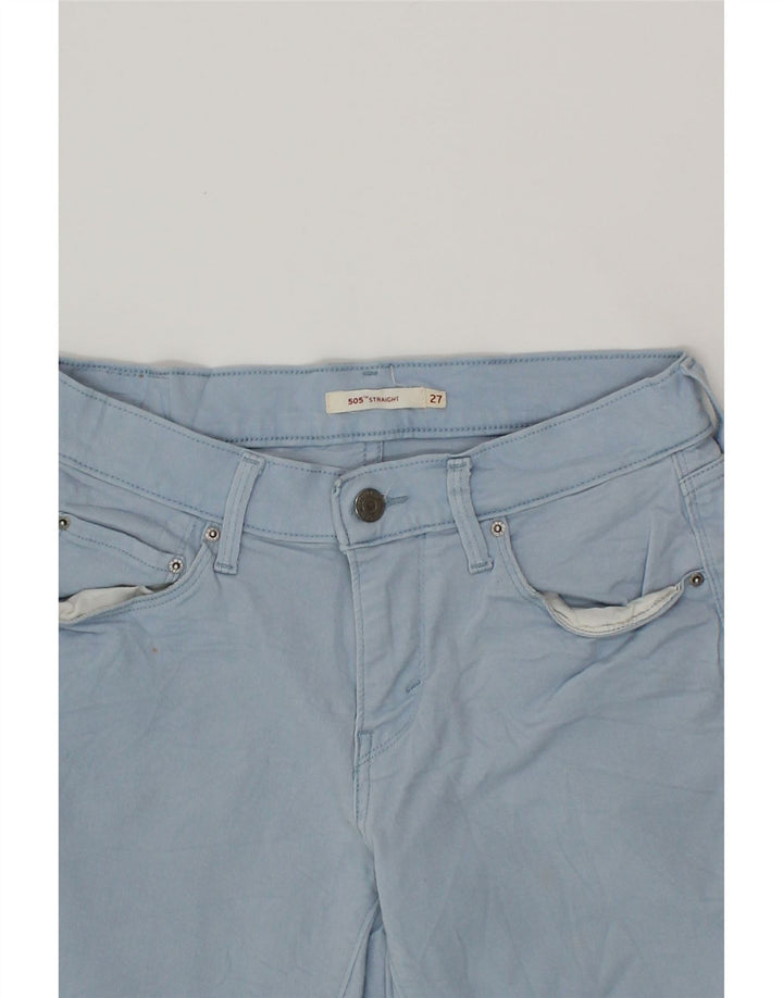 LEVI'S Womens 505 Straight Jeans W27 L26 Blue Cotton Vintage Levi's and Second-Hand Levi's from Messina Hembry 