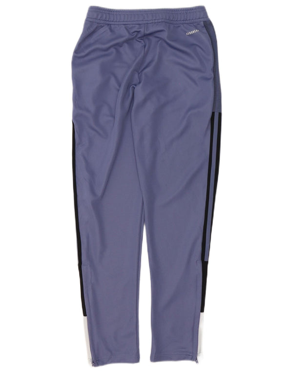 Adidas Girls Aeroready Tracksuit Trousers 11-12 Years Purple Colourblock
