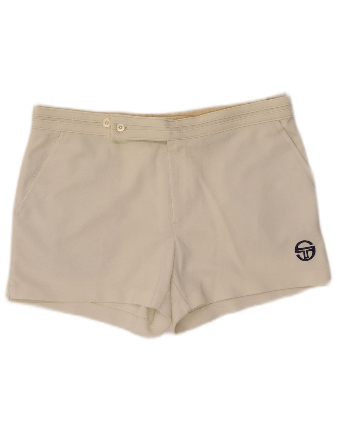 SERGIO TACCHINI Mens Casual Shorts IT 48 Medium W30 Off White