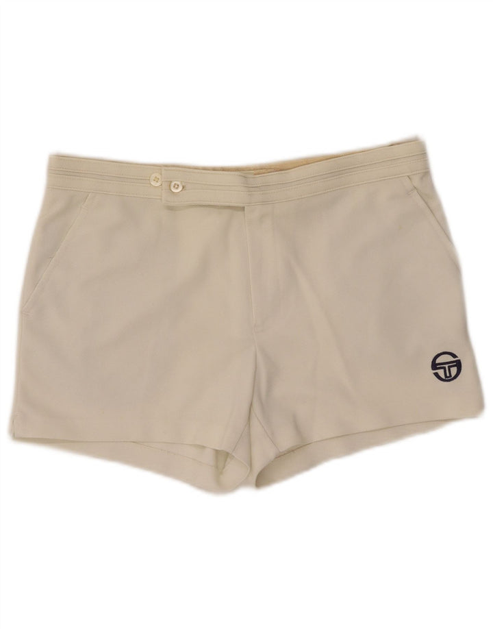 SERGIO TACCHINI Mens Casual Shorts IT 48 Medium W30 Off White