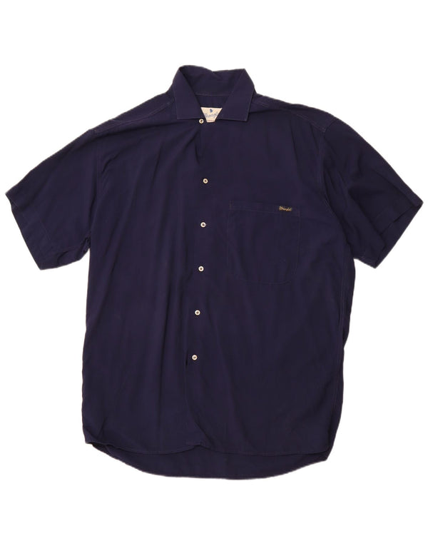 WRANGLER Mens Short Sleeve Shirt Large Navy Blue
