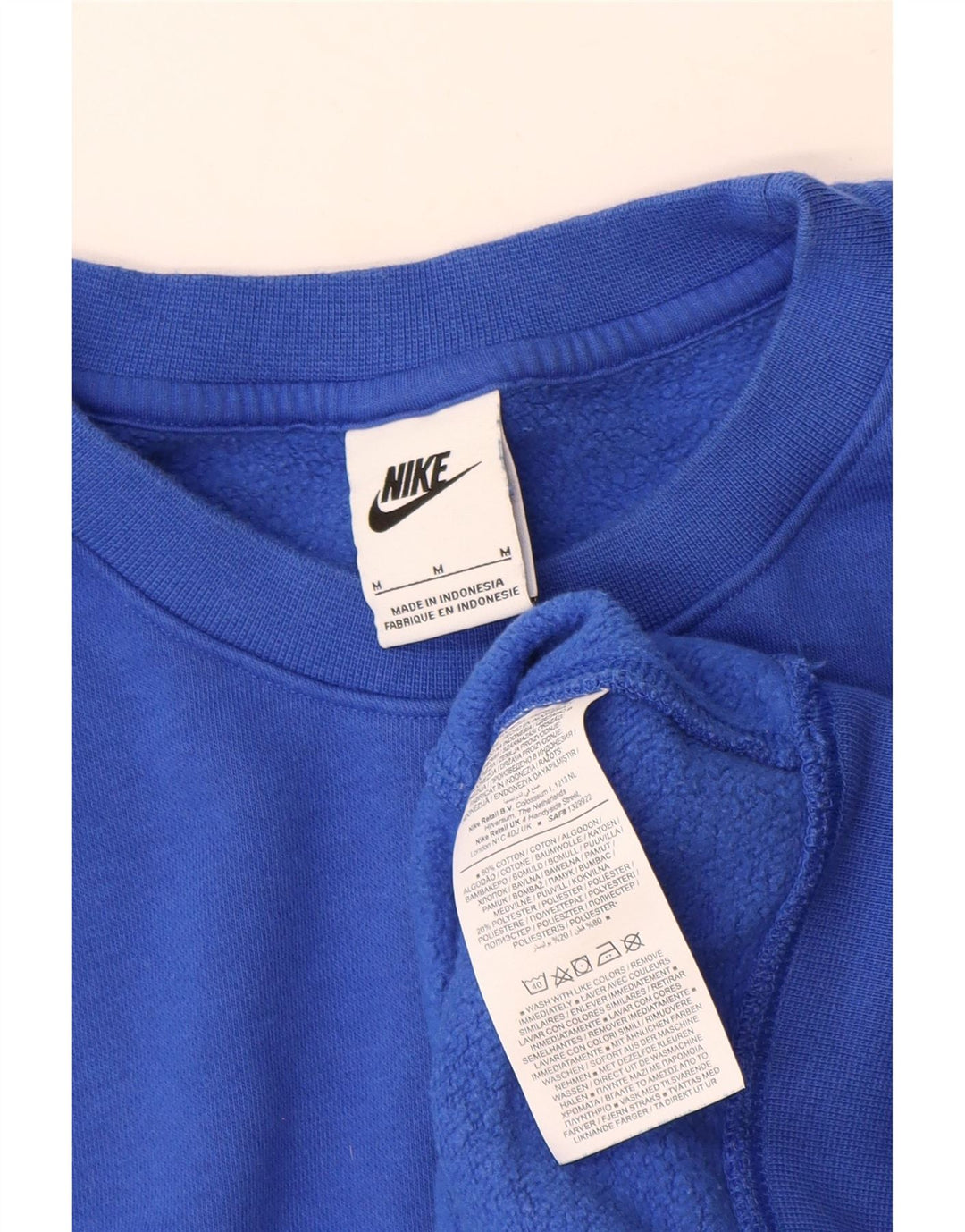 Nike Mens Sweatshirt Jumper Medium Blue Cotton