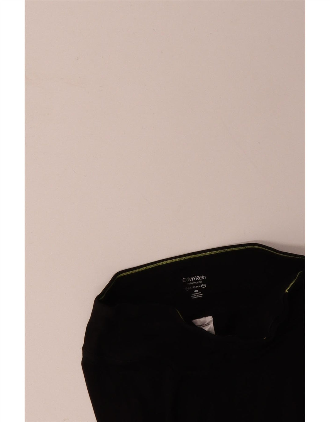 CALVIN KLEIN Womens Graphic Capri Leggings UK 14 Large  Black Colourblock