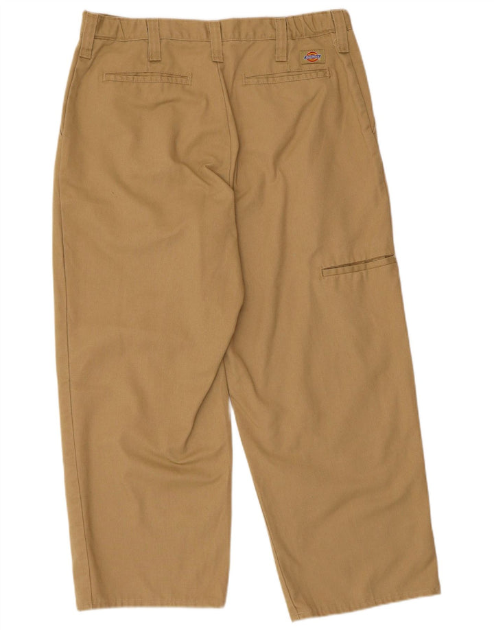 Dickies Mens Straight Cargo Trousers W34 L26 Beige Polyester