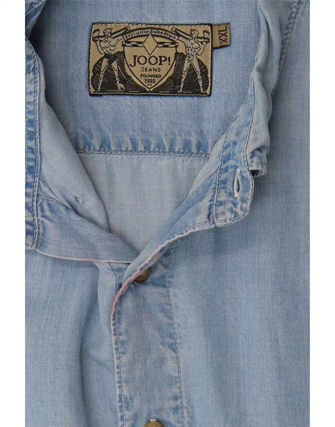 JOOP Mens Denim Shirt 2XL Blue Vintage Joop and Second-Hand Joop from Messina Hembry 