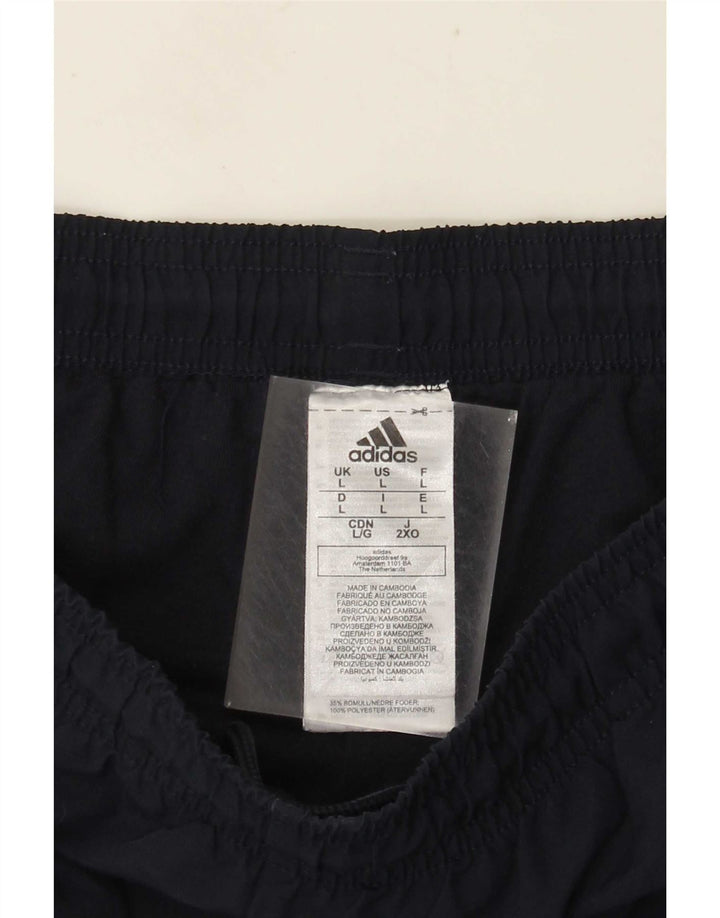 Adidas Mens Tracksuit Trousers Large Navy Blue Polyester