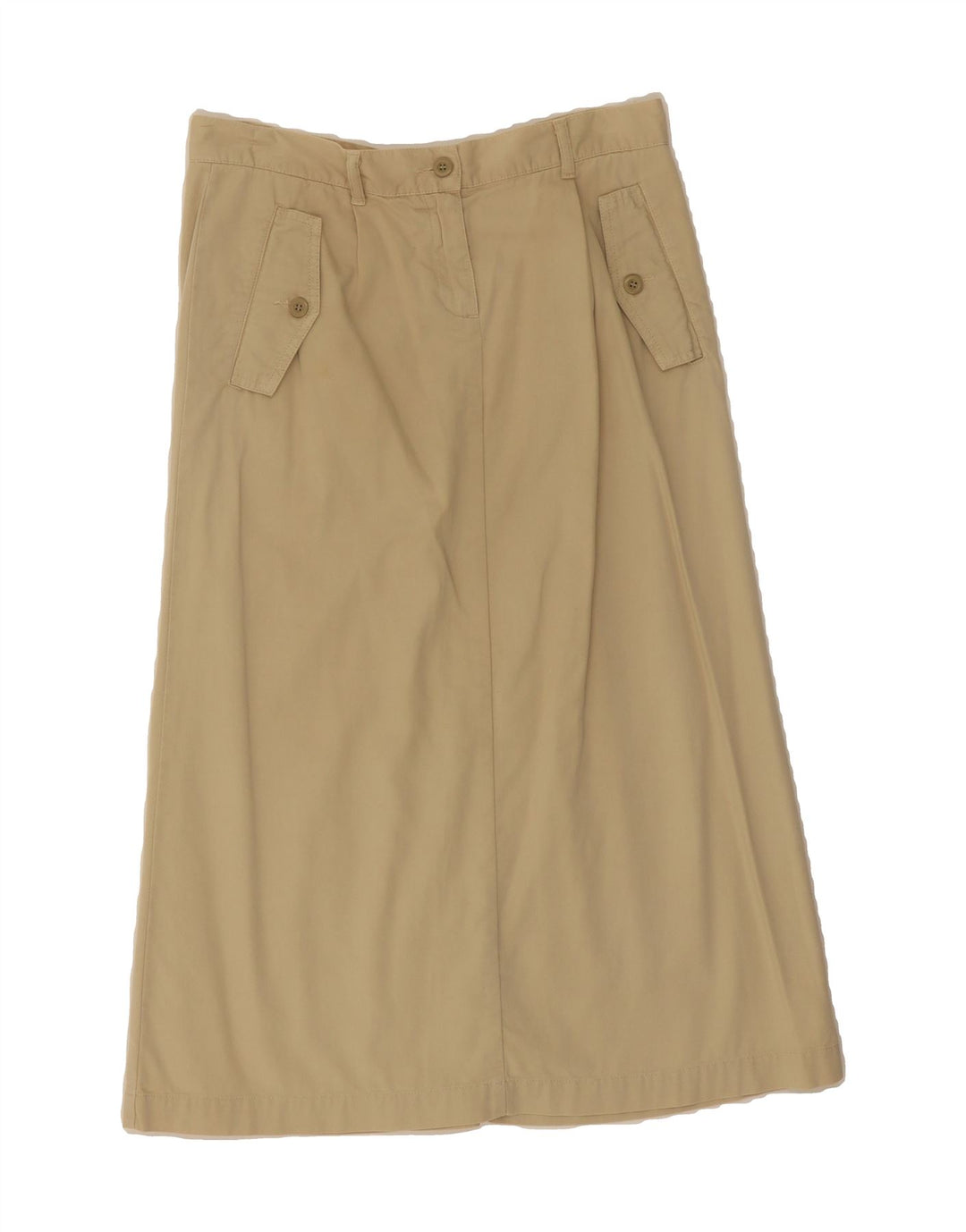 BENETTON Womens Maxi Skirt IT 42 Medium W30  Beige Cotton Vintage Benetton and Second-Hand Benetton from Messina Hembry 