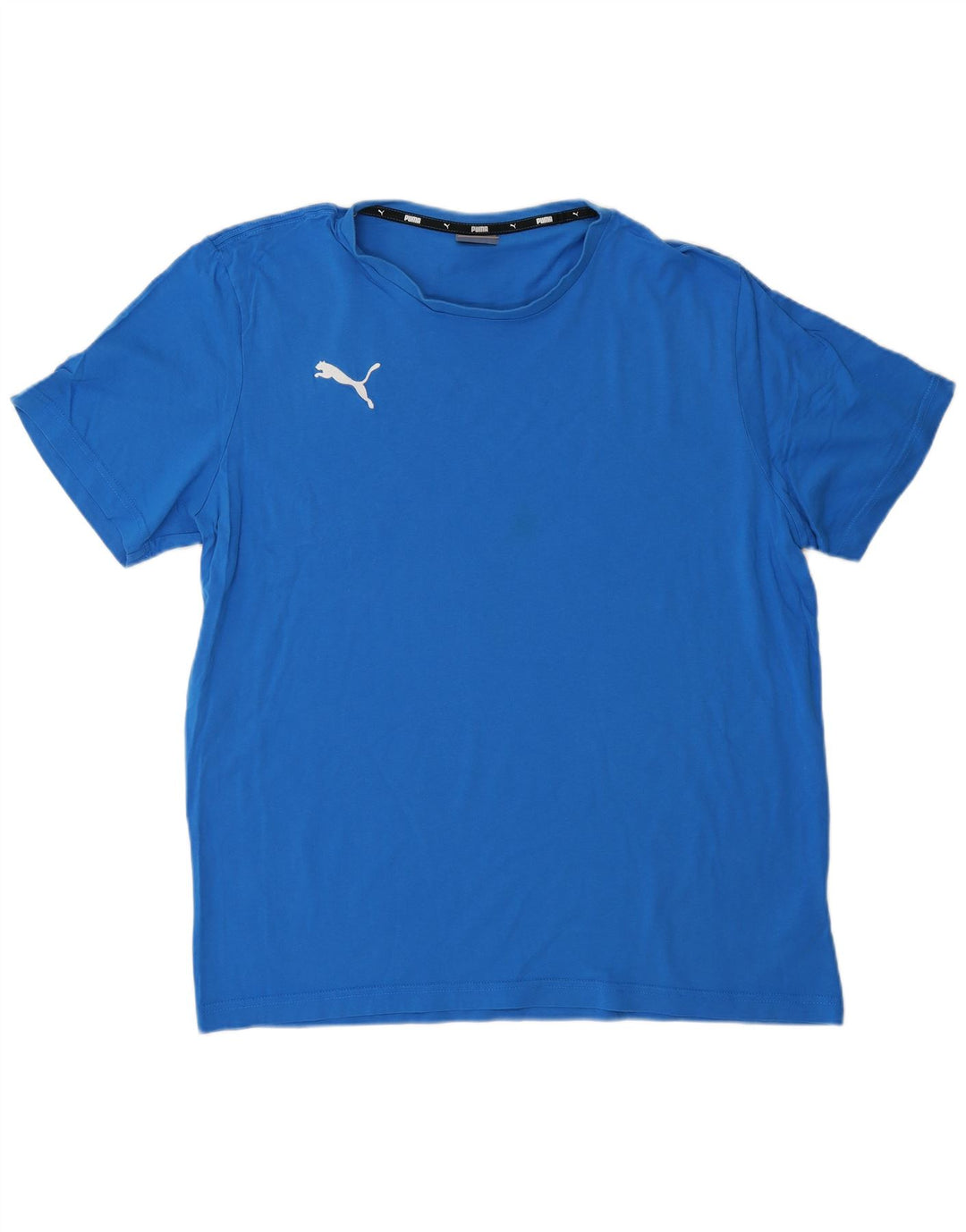 PUMA Mens T-Shirt Top XL Blue Cotton