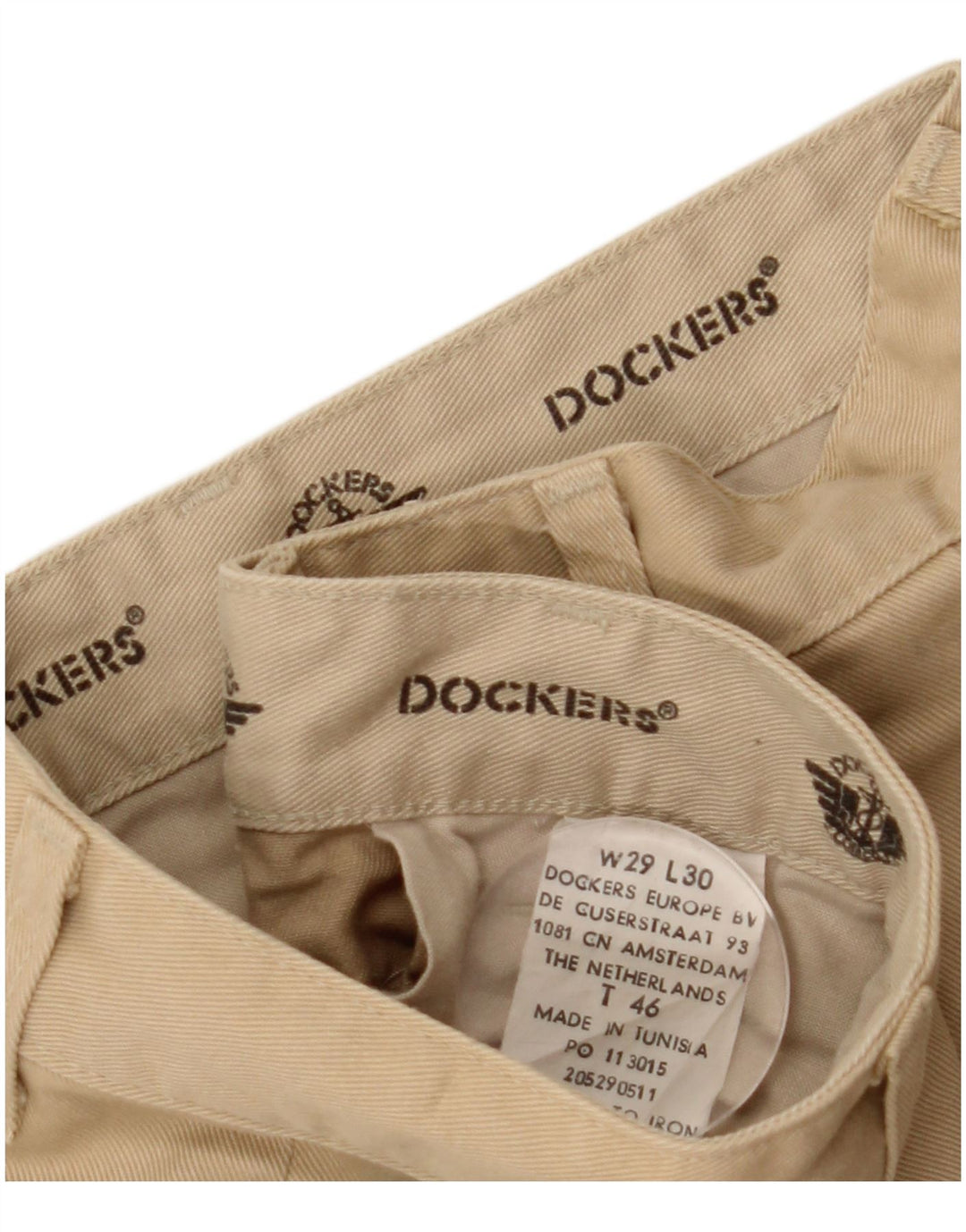 DOCKERS Mens Pegged Chino Trousers W29 L28 Beige Cotton
