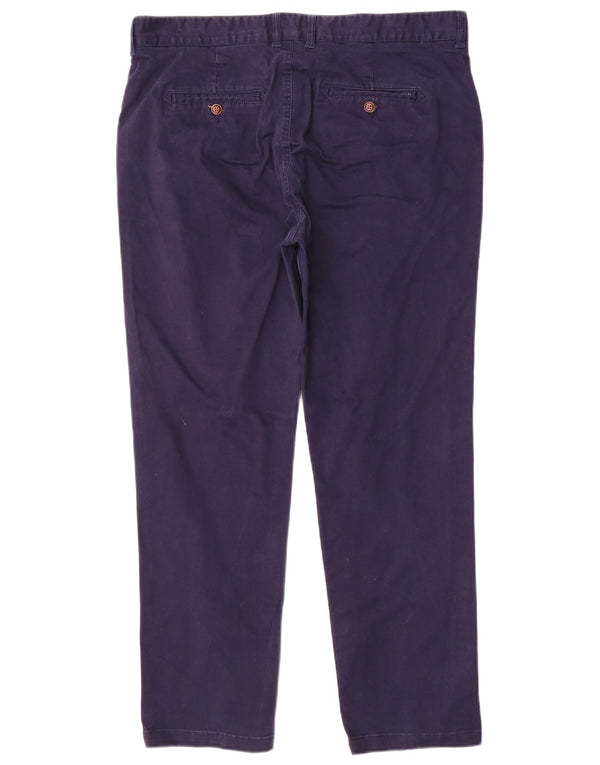 Joules Mens Straight Chino Trousers W38 L30 Navy Blue Cotton