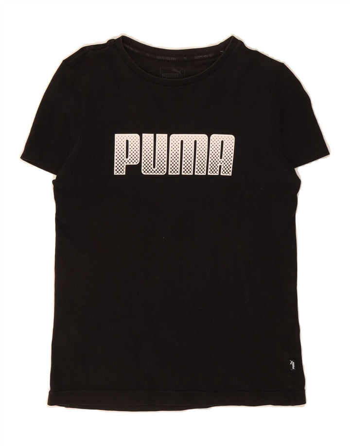 PUMA Boys Graphic T-Shirt Top 11-12 Years Black Vintage Puma and Second-Hand Puma from Messina Hembry 