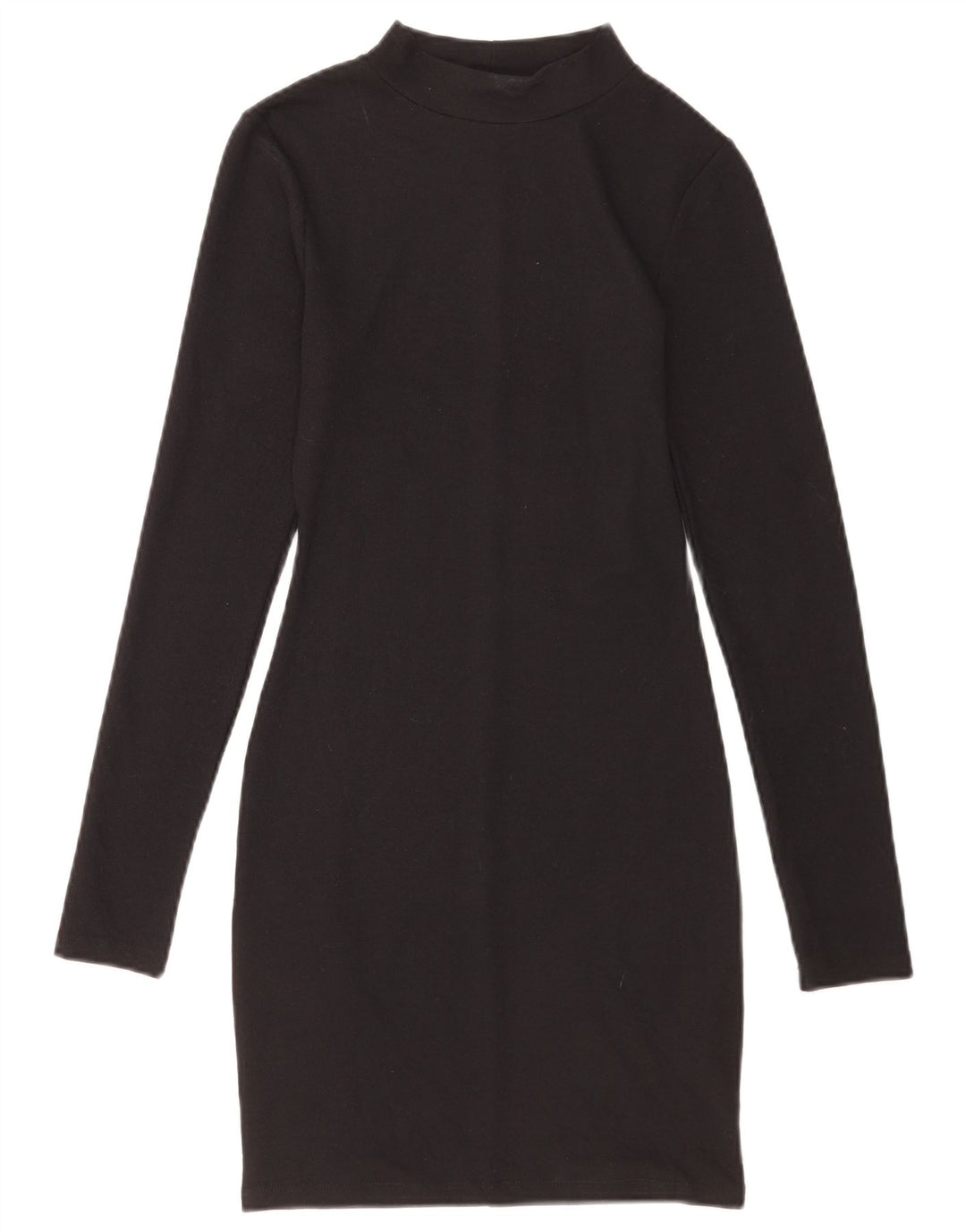Zara Womens Long Sleeve Sheath Dress UK 8 Small Black Polyester