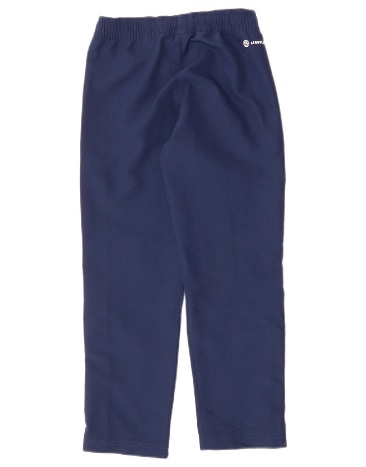 ADIDAS Boys Aeroready Tracksuit Trousers 7-8 Years  Navy Blue Polyester