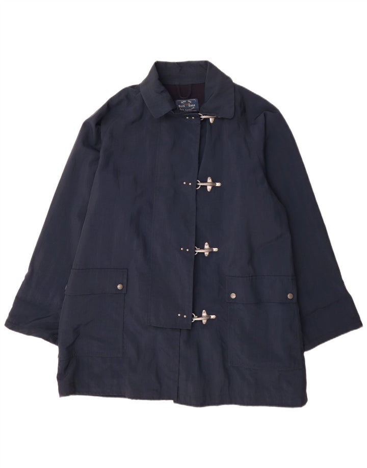 Les Copains Womens Blue Eagle Oversized Utility Jacket IT 44 Medium Navy