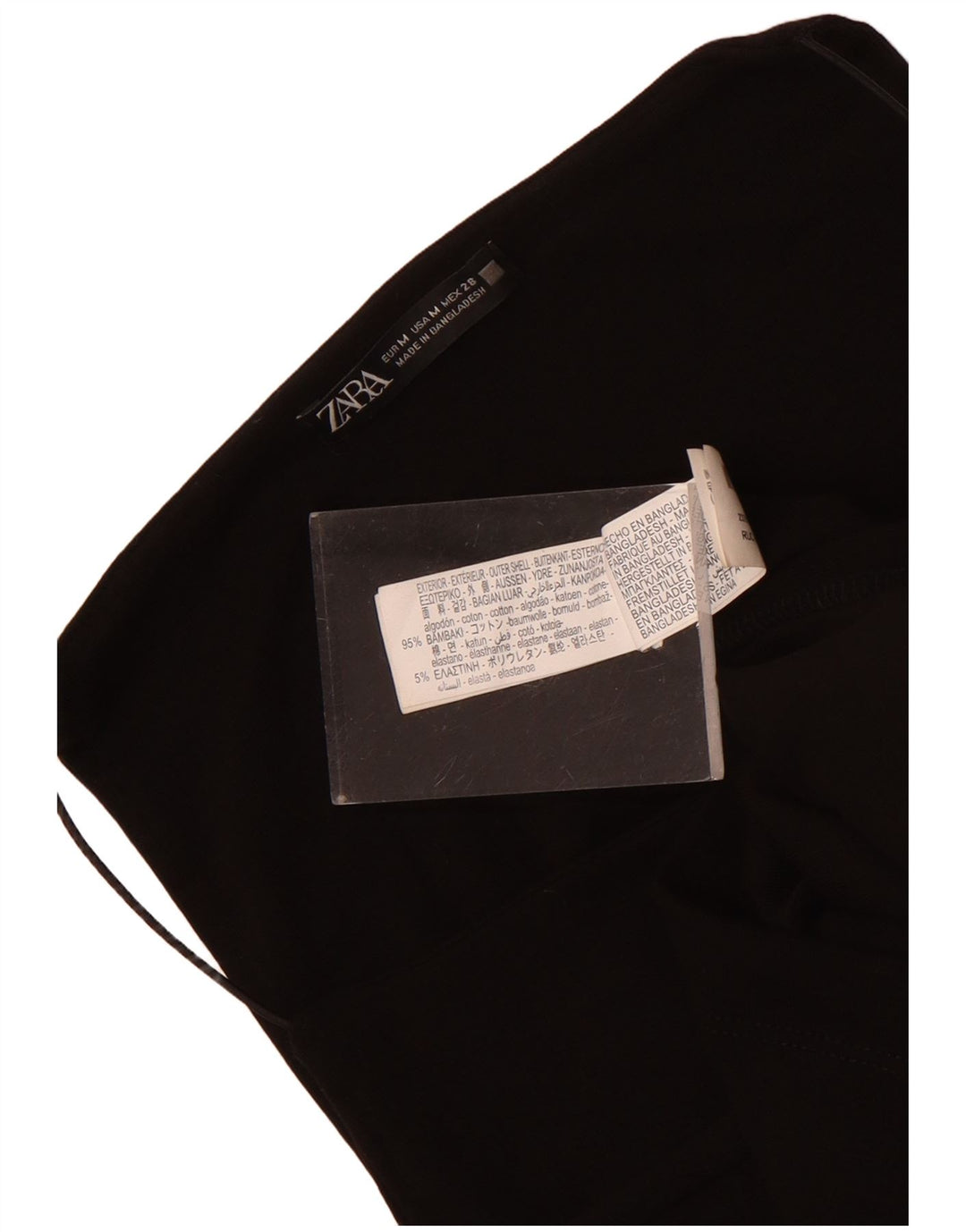 Zara Womens Sleeveless Bodycon Dress UK 12 Medium Black Cotton