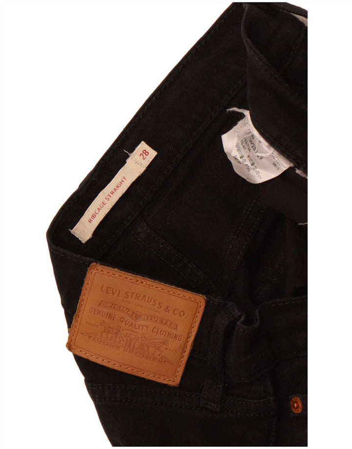Levi's Womens Ribcage Cropped Jeans W28 L24 Black