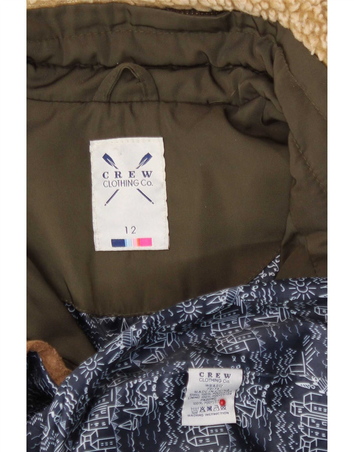 Crew Clothing Womens Padded Jacket UK 12 Medium Khaki Polyester
