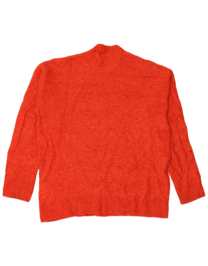 Zara Mens Crew Neck Jumper Sweater Medium Red Polyester