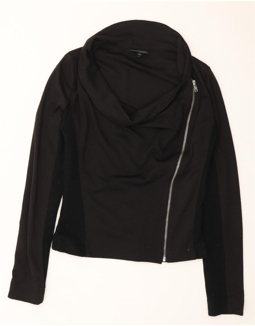 TOPSHOP Womens Tracksuit Top Jacket UK 12 Medium Black Colourblock Vintage Topshop and Second-Hand Topshop from Messina Hembry 