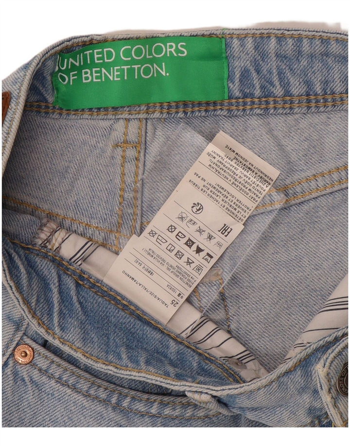 BENETTON Womens Denim Shorts W25 XS Blue Cotton