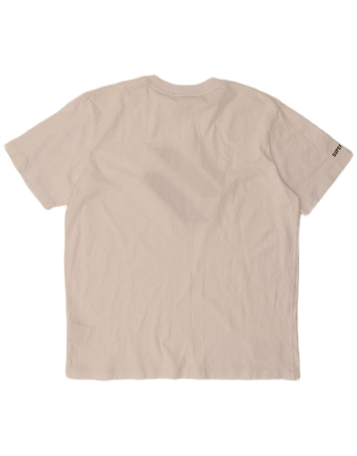 Superdry Mens Graphic T-Shirt Top Large White Cotton