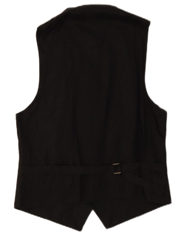 Caesar  Womens Waistcoat UK 8 Small Black Paisley