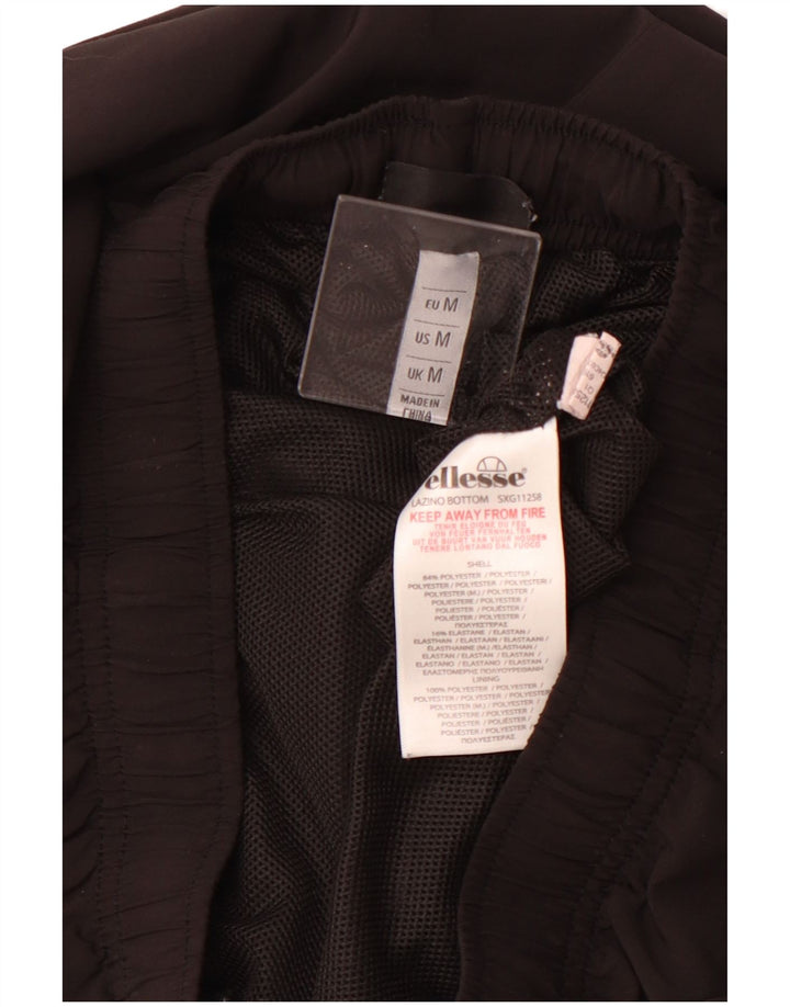 ELLESSE Womens Tracksuit Trousers Joggers UK 12 Medium  Black Cotton