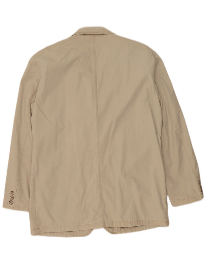 Camel Active Mens 3 Button Blazer Jacket UK 40 Large Beige Cotton