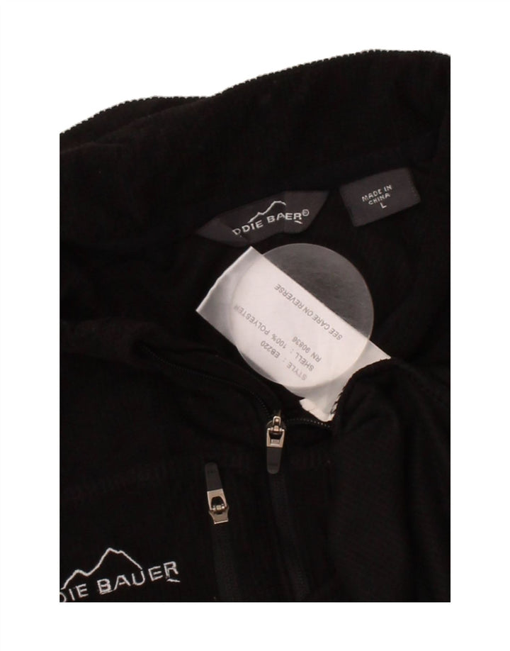 EDDIE BAUER Womens Zip Neck Pullover Tracksuit Top UK 16 Large Black Vintage Eddie Bauer and Second-Hand Eddie Bauer from Messina Hembry 
