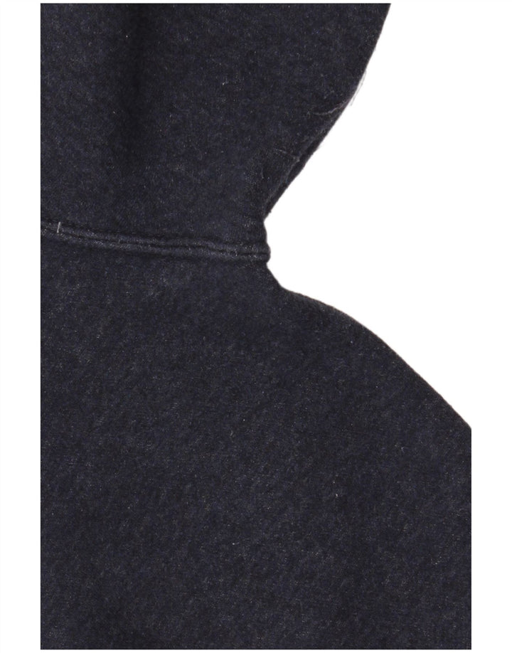 NIKE Mens Zip Hoodie Sweater Medium Navy Blue Cotton