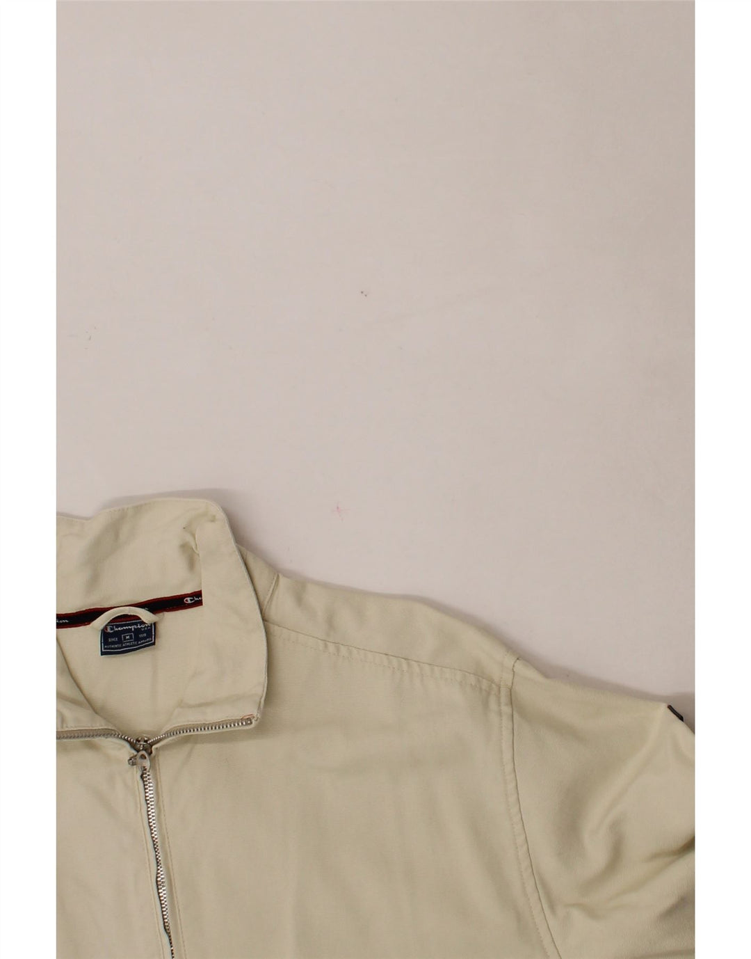 CHAMPION Mens Bomber Jacket UK 38 Medium Beige Cotton Vintage Champion and Second-Hand Champion from Messina Hembry 