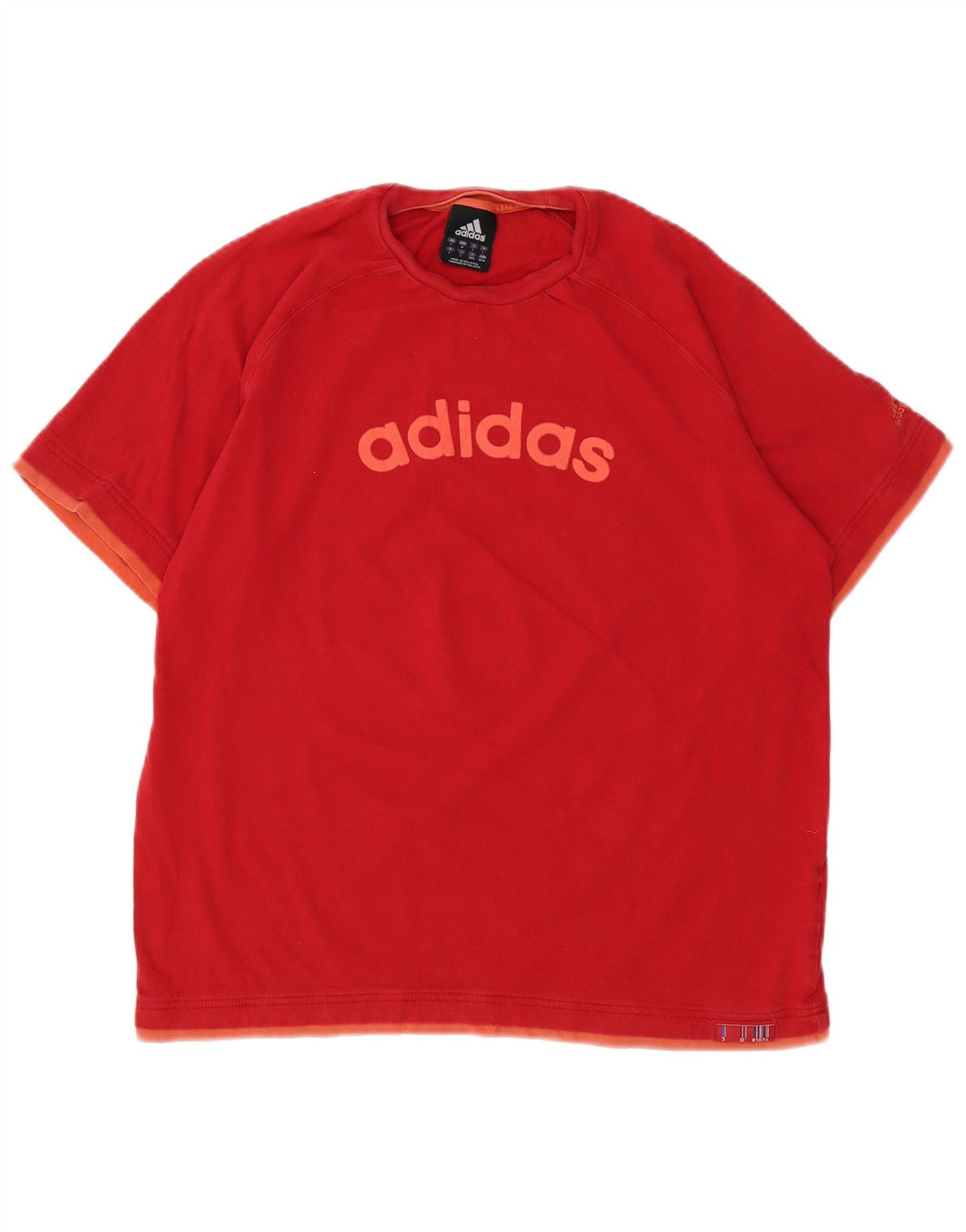 ADIDAS Mens Graphic T-Shirt Top Large Red Cotton