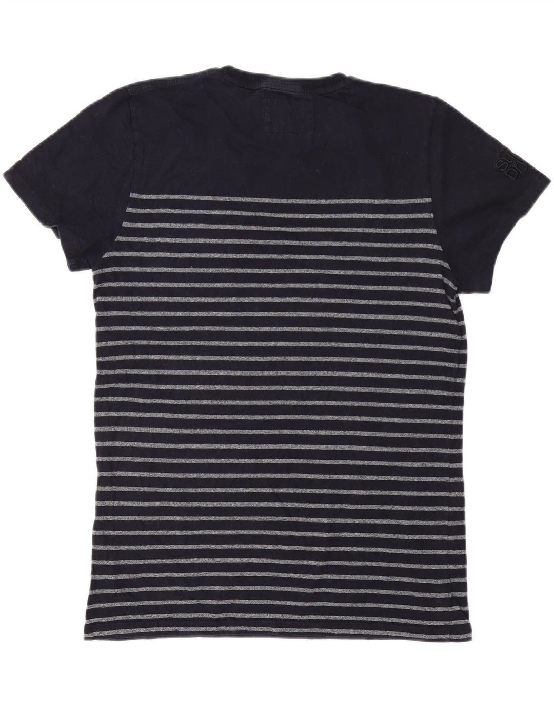 SUPERDRY Mens T-Shirt Top XL Navy Blue Striped