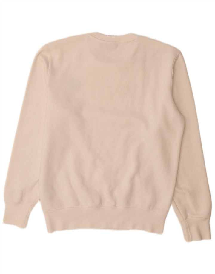Champion Mens Sweatshirt Jumper Small White Cotton