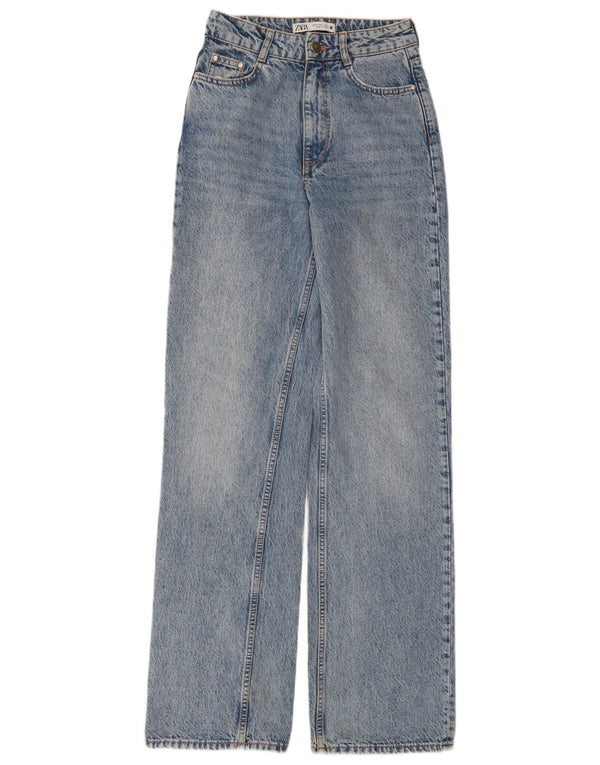 Zara Womens High Waist Jeans EU 34 2XS W24 L34 Blue